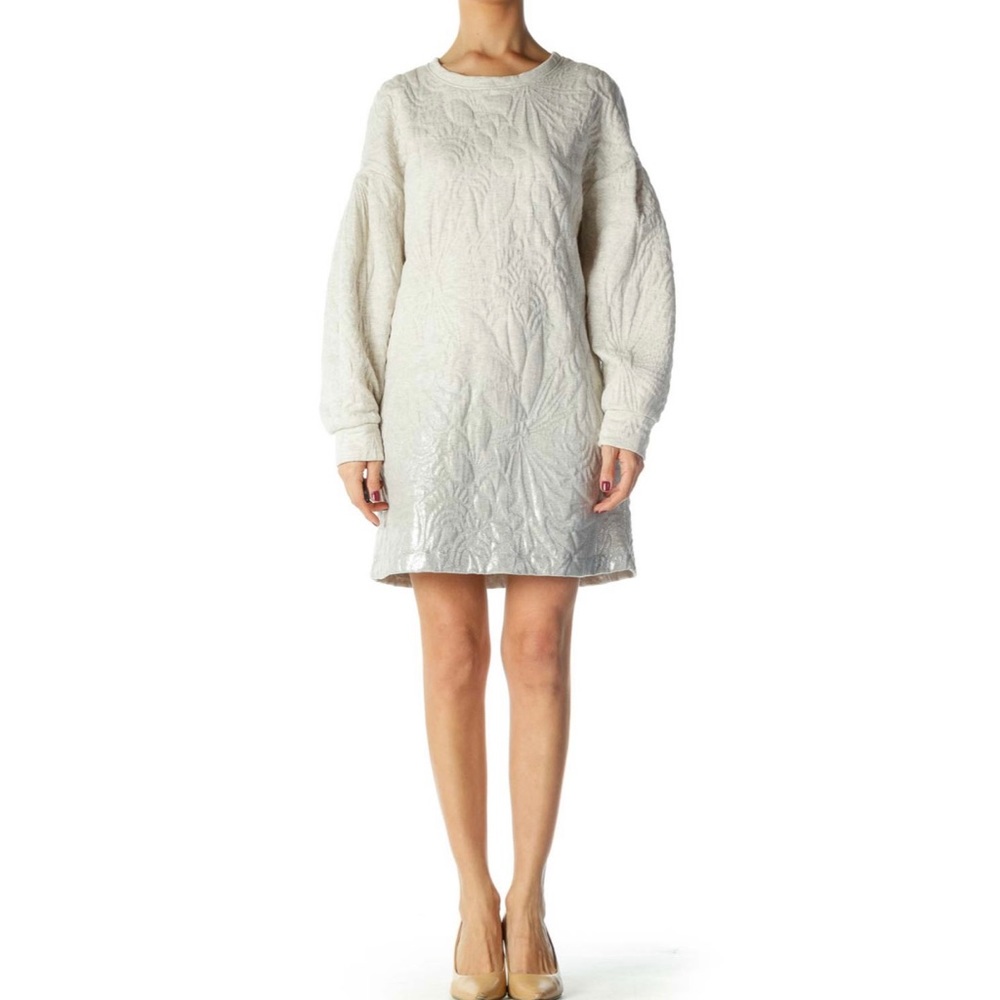 ZARA quilted long sleeve dress